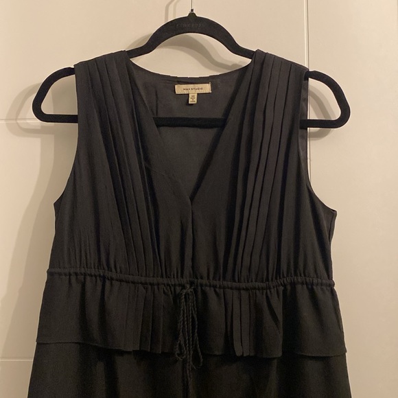 MAX STUDIO Black Pleated Dress - Picture 2 of 5